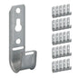 ICC 4-Inch Ceiling J Hook Cable Management Hook, Retainer Clip, 25-Pack