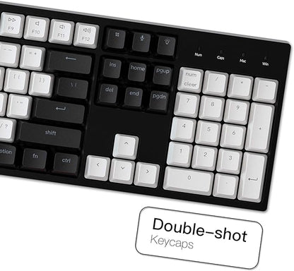 Keychron C2 Full Size 104 Keys USB Type-C Wired Mechanical Gaming Keyboard for Mac Layout, Gateron G Pro Brown Switch/RGB Backlight/Double-Shot ABS keycaps Computer Keyboard for Windows Laptop PC
