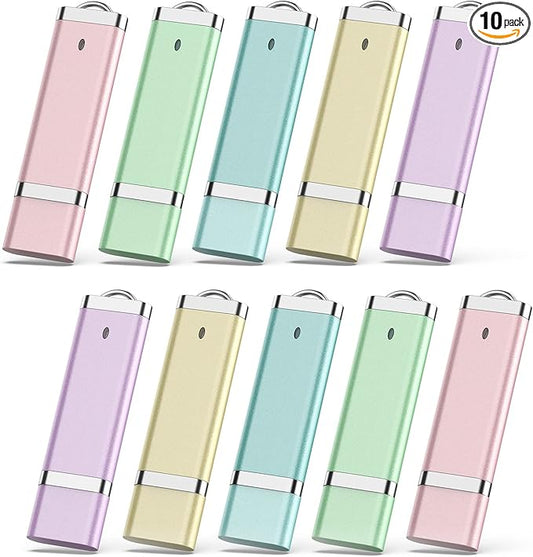 KEXIN 10 Pack 8GB Flash Drive USB Drive Thumb Drive 8 GB USB Flash Drive Jump Drive 8G Flash Drives Photo Memory Stick Pen Drive Zip Drive Coloful
