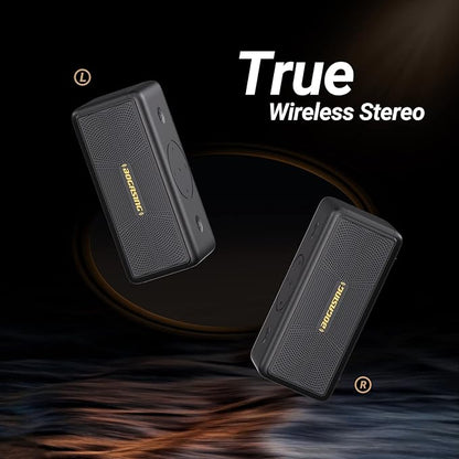 BOGASING Bluetooth Speakers, M5 Portable Wireless Speaker with 40W Loud Stereo Sound & Punchy Bass, 30H Playtime, IPX7 Waterproof, Bluetooth 5.3, EQ, TWS, TF-Card, AUX, USB, for Outdoor Home (Black)