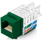 Everest 45 Degree RJ45 Cat6 Keystone Jacks Slim Profile 20-Pack Orange