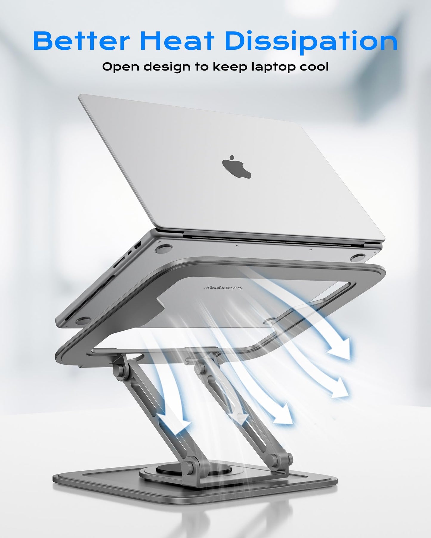 LOXP Adjustable Laptop Stand for Desk with 360 Base