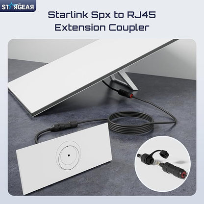 2 Pack Starlink Ethernet Adapter Gen 3/Mini, Waterproof Starlink Cable RJ45 Coupler Starlink Mini Ethernet Cable Extension