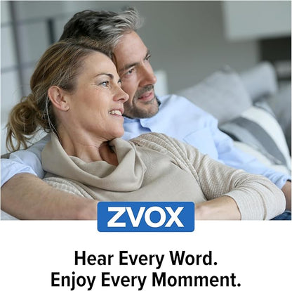 ZVOX Dialogue Clarifying Sound Bar With Patented Hearing Technology - AccuVoice TV Soundbar AV157 Titanium - Twelve Levels of Voice Boost - Home Theater Audio Speakers