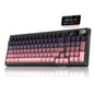RedThunder K95 Wireless Mechanical Keyboard,TFT Screen & Knob, Trip-Modes Connection, Gasket Custom Hot-Swap Keyboard, RGB Backlit, Pre-lubed Linear Switches, Side Printed PBT Keycaps, Gradient Pink