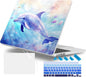 Case for MacBook Air 15 Inch 2025 2024 2023 Release M4 A3241 M3 A3114 M2 A2941, Hard Shell with Screen Protector & Keyboard Cover, Compatible with Touch ID, Blue Whale