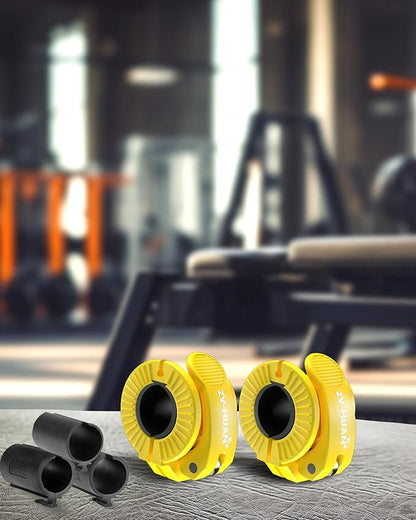 Pro Barbell Clips 1 inch Barbell Clamps 0.9-1.18inch Quick Release Weight Clips for Bars Multi-Size Adjustable Olympic Barbell Clamps