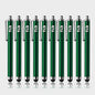 TCD 10 Pack Stylus Pen Set - Touch Screen Devices, Thick Rubber Tip - Green