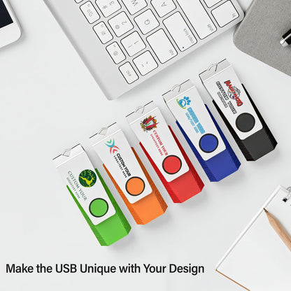 8GB Flash Drive 10 Pack, Wooolken USB 2.0 Thumb Drives Memory Stick