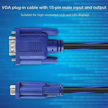 PASOW VGA to VGA Monitor Cable HD15 Male to Male for TV Computer Projector (10 Feet)