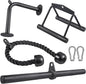 SERTT Workout Cable Machine Attachment for Home Gym, LAT Pulldown Attachments, Cable Accessories for Weight Training, Straight Pull Down Bar, Tricep Rope, Double D Row Handle, V-Shaped Bar