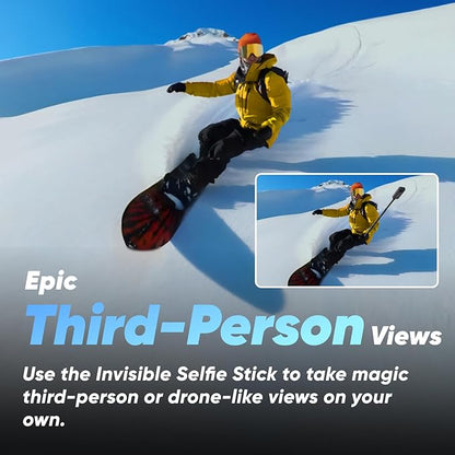 Insta360 X3 Ultimate Kit - 360 Action Camera with 5.7K 360 Active HDR Video, 4K Single-Lens Camera, Waterproof, FlowState Stabilization, 2.29" Touchscreen, AI Editing, for Motorcycle, Wintersports