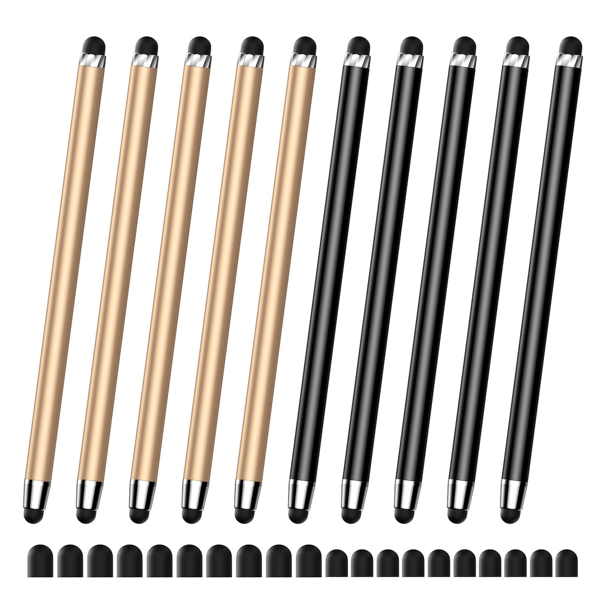 DAXINGXING Stylus(10 PCS), Stylus Pens for Touchscreen iPad (Gold & Black)