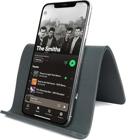 Folden Airplane Phone Holder, Flexible Tablet and Cell Phone Holder, Folding Cellphone Stand for Desk, Bed, Office, Treadmill - Airplane Accessories Long Flight Travel - Plane Essentials (Silicone)