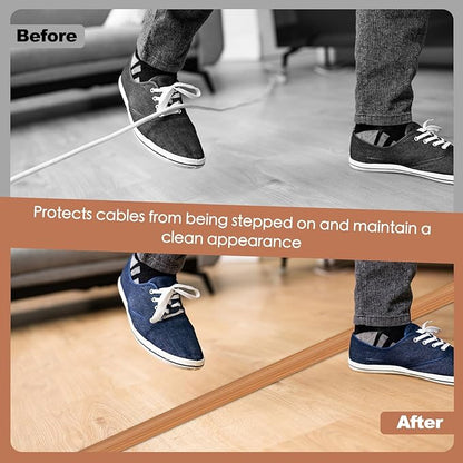 EYAYEN Floor Cord Cover for Wires on Floor Self Adhesive Cord Hider