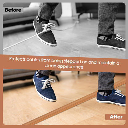 EYAYEN Floor Cord Cover for Wires on Floor Self Adhesive Cord Hider