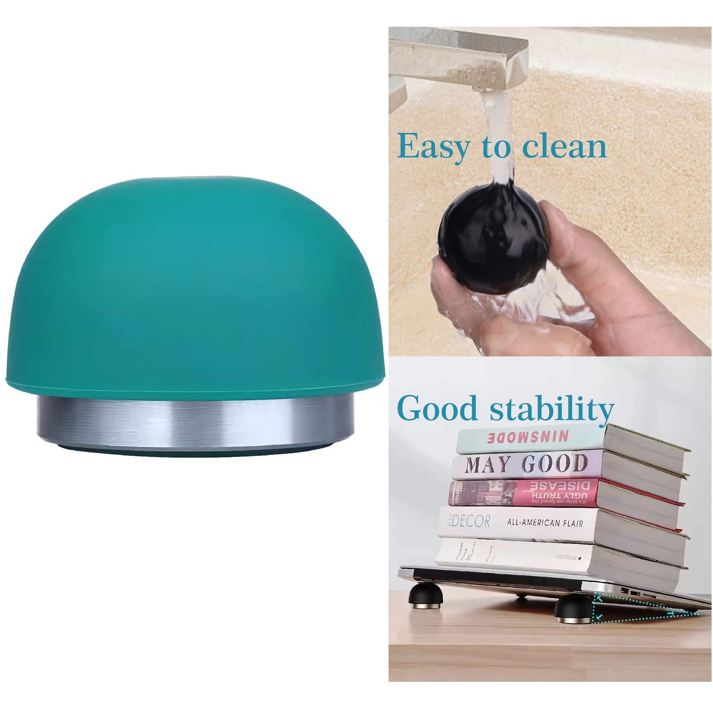 Laptop Cooling Stand,Ergonomic Laptop Cooling Pad Small Invisible Cooler Ball Portable Magnetic Laptop Cooler Stand for Computer