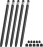 PATIKIL 5 Pcs Stylus Pens for Touch Screens, 2 in 1 High Sensitivity Universal Pen Capacitive Stylus for Phone Tablets Laptop Touch Screen Devices, Black
