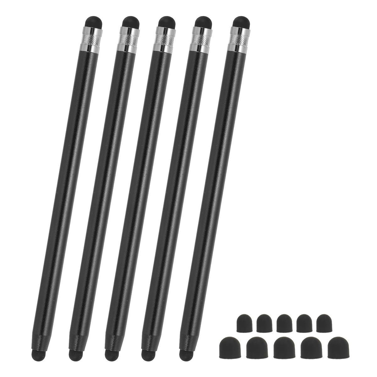 PATIKIL 5 Pcs Stylus Pens for Touch Screens, 2 in 1 High Sensitivity Universal Pen Capacitive Stylus for Phone Tablets Laptop Touch Screen Devices, Blue