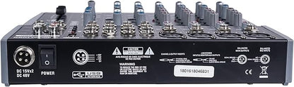 Sound Town Professional 12-Channel Audio Mixer with USB interface, Recording, EQ, Bluetooth, DSP and 48V Phantom (TRITON-A12BD)