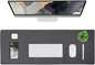 ALOANES Waterproof Mouse Pad with Durable Stitched Edge, XXXL gaming Keyboard Pad, Non-Slip Rubber Base Mouse Mat, Extended Desk pad for Gamer, Office & Home, Dark Gray Mousepad 35.4''x 15.7''x 0.12''