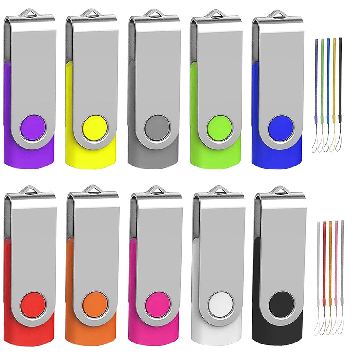 4GB Flash Drive 2 Pack, Wooolken USB 2.0 Thumb Drives Memory Stick