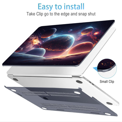 Mektron for 2026 MacBook Air 13-inch M5 Laptop Case A3449 with 13.6-inch Liquid Retina Display Fits 2025 A3240 M4 2024 A3113 M3 2023 A2681 M2 Printed Hard Shell for MacBook Air 13.6", Planets