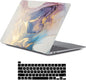 LanBaiLan Compatible for MacBook Pro 13 inch with Touch Bar 2020 2019 2018 2017 2016 Release M1 A2338 A2289 A2251 A2159 A1989 A1706 A1708, Laptop Hardshell Case and Keyboard Cover, Colorful Marble
