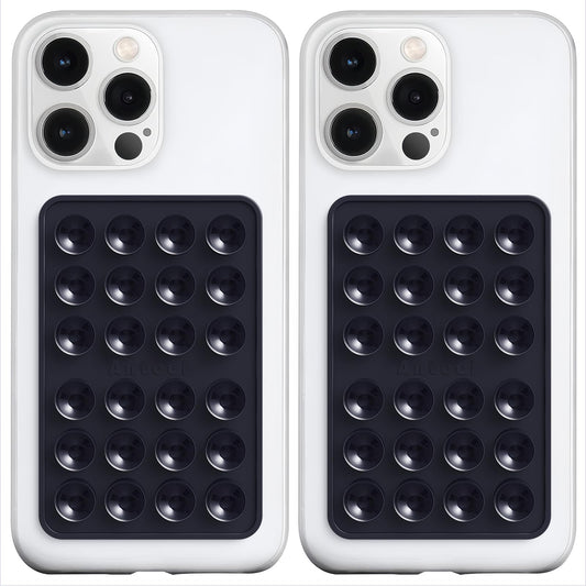 PKYAA Silicone Suction Phone Case Adhesive Mount, Upgraded Super Strong Grip, Durable, Easy to Use, Hands-Free Sticky Phone Holder for Selfies, Tiktok Videos, 2.56"x3.94" (Baby Blue)