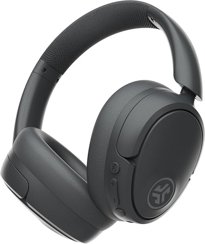 JLab JBuds Lux ANC Wireless Headphones, Graphite, Hybrid Active Noise Cancelling, Customizable Sound, Spatial Audio Compatible, Premium Over-Ear Bluetooth Headset