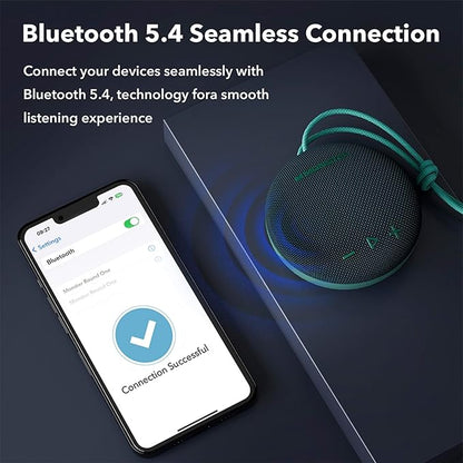 Monster Bluetooth Speaker, IPX8 Shower Speaker Waterproof, Bluetooth 5.4 with Loud HD Sound and Robust Bass, Extra Long Playtime Punchy, for Home, Beaches Portable Wireless Outdoor Speakers