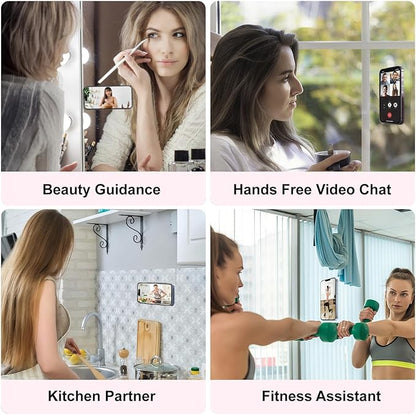 2PCS Silicone Suction Phone Case Mount,Non Slip Suction Cup, Hands-Free Phone Accessories Holder for Selfies and Videos,Silicone Adhesive Stand Sticky for Cell Phone Lavender
