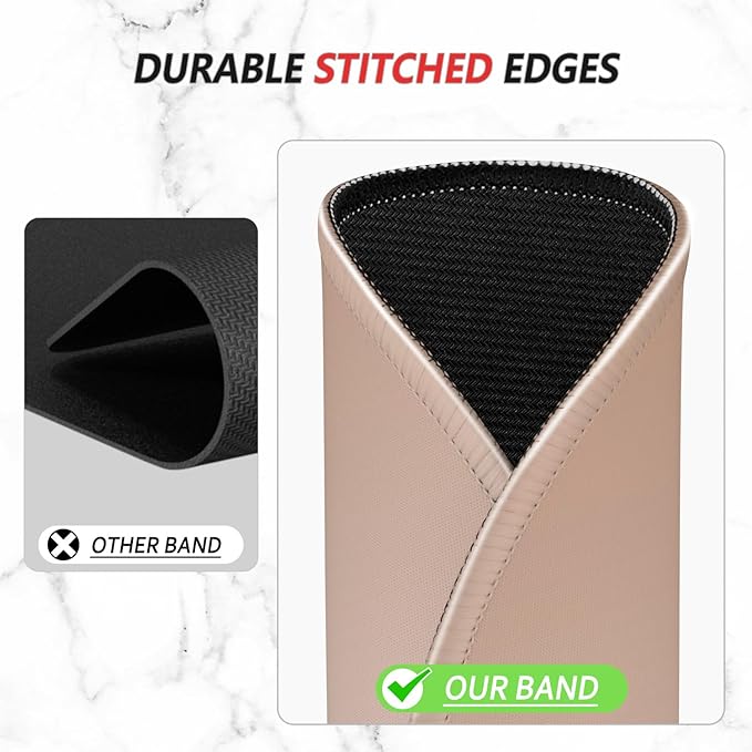 ITNRSIIET Mouse Pad Non-Slip Rubber Base Smooth Surface Stitched Edges Waterproof Durable Compatible with All Mice for Office & Gaming, Desk Accessory, Diameter 8.7 inch, Camel Gradient