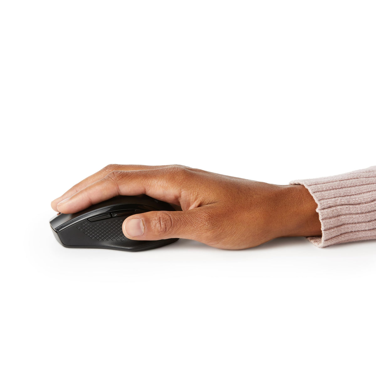 Amazon Basics Portable Wireless Computer Mouse, Ergonomic, 2.4 GHz Optical, DPI Adjustable, Easy to Use, Compatible With PC, Mac, Laptop, Black