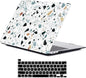 LanBaiLan Compatible for MacBook Pro 13 inch with Touch Bar 2022 2020 2019 2018 2017 2016 Release M1 M2 chip A2338 A2289 A2251 A2159 A1989 A1706 A1708 Laptop Case & Keyboard Cover, Terrazzo Marble