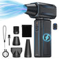 Compressed Air Duster,200000RPM Electric Duster,Stepless Speed Mini Air Blower,Replace Canned Air Duster,Cordless Rechargeable Jet Fan Blower for Keyboard Computer Car Cleaning Dry-Black