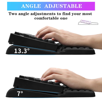 Computer Keyboard Stand with Wrist Rest Support Pad, 02-Black