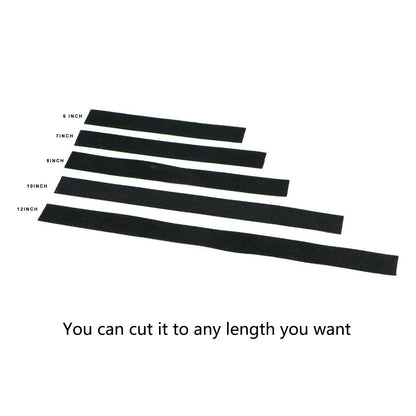 Saisn Reusable Fastening Tape Cable Ties 3/4 Inch Double Side Hook Roll (10 Yard, Black)