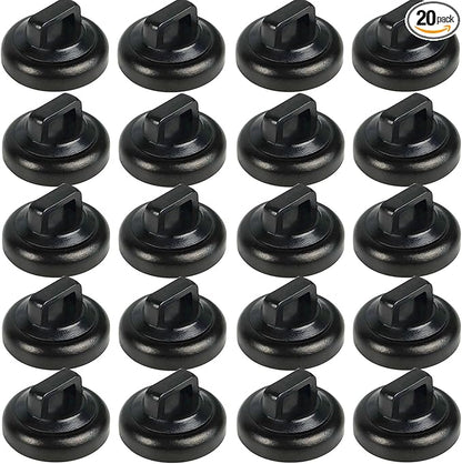 Magnet Zip Tie Mount Magnetic Zip Ties Mount Base Holder Multipurpose Wire Cable Holder Mount Wire Clips Management for Home Office Marine Electrical Wiring (D19 0.75in, 20 Piece)