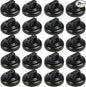 Magnetic Cable Zip Tie Mounts Clips Multipurpose Zip Ties Mount Base Holder Black Wire Cable Holder Mount Wire Clips Management for Home Office Marine Electrical Wiring (Black, 20 Piece)