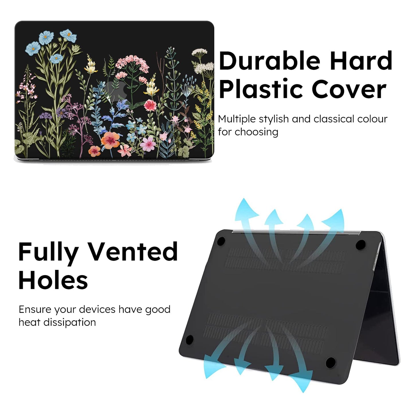 iCasso MacBook Air 13 Inch Hard Shell Case M4 2025 A3240 Weed Pattern