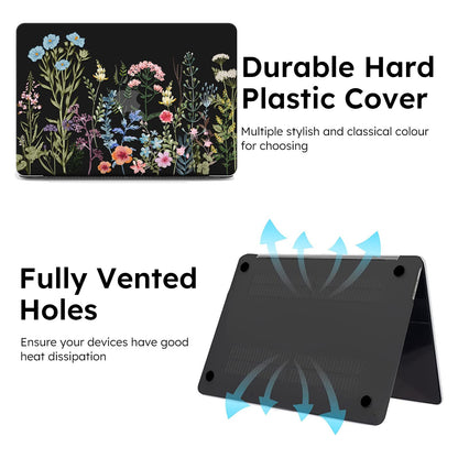 iCasso MacBook Air 13 Inch Hard Shell Case M4 2025 A3240 Weed Pattern
