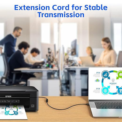 USB Extender 1.6FT (2 Pack) - USB 3.0 Extension Cable, A Male to Female, Compatible with USB Flash Drive, Hard Drive, Card Reader, Webcam, Printer, Keyboard, Mouse, Playstation, Xbox, VR Headset