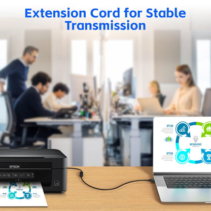 USB Extender Cord 10FT(2 Pack), USB 3.0 Extension Cable, USB A Male to Female, Compatible for USB Flash Drive, Hard Drive, Card Reader, Webcam, Printer, Keyboard, Mouse, Playstation, Xbox, VR Headset