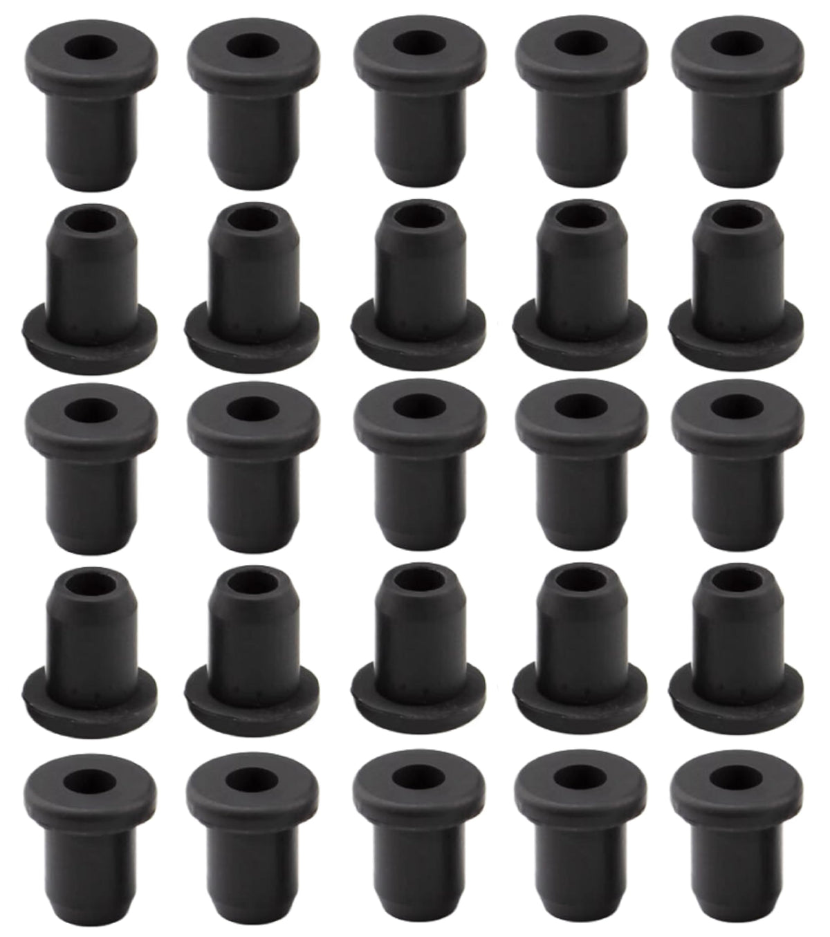 10 pcs 13/16" Drill Hole，3/8" ID Black Silicone Top hat Rubber Grommets for Wiring，Automotive，Firewall，Hole Plug，Desk，Screw，Water and Gas Pipe，Drain，House Siding，Cable Bushing，Glass，Wire Plug