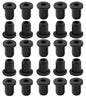10 pcs 13/16" Drill Hole，3/8" ID Black Silicone Top hat Rubber Grommets for Wiring，Automotive，Firewall，Hole Plug，Desk，Screw，Water and Gas Pipe，Drain，House Siding，Cable Bushing，Glass，Wire Plug