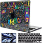 Compatible with MacBook Air 13.6 Inch Case A3240 M4 A3113 M3 A2681 M2 Chip 2025 2024 2023 2022 Release, Crystal Black Pattern Plastic Hard Shell Cover for Mac 13.6 M4, Physical Chemistry