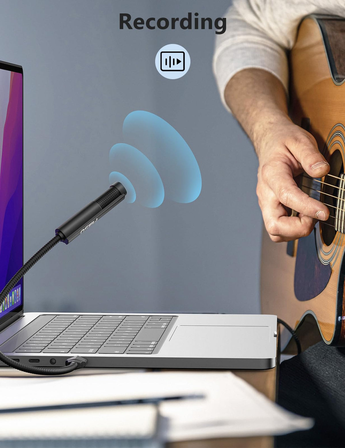 MillSO USB Microphone for Laptop Gooseneck Mini USB Computer Microphone