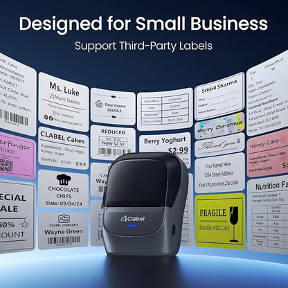 CLABEL Label Maker Machine with Tape: 221B Inkless Label Printer 2 Inch Portable Bluetooth Handheld Sticker Barcode Thermal Printer Compatible with Phone & PC for Small Business Retail School Office