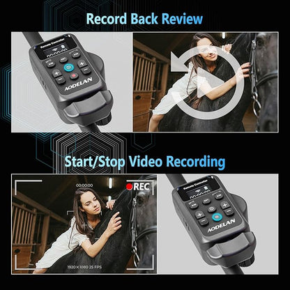 AODELAN Remote Control Camcorder Wireless Zoom Controller with LANC or 2.5mm Remote Jack for Sony and Canon, Zoom Focus IRIS Recording Playback Compatible with Canon XA50 XA55 XF405 G70 G60 /Sony NX8